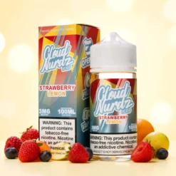 Cloud Nurdz E-Liquid - Strawberry Lemon Iced - 100mlUSA3/6mg