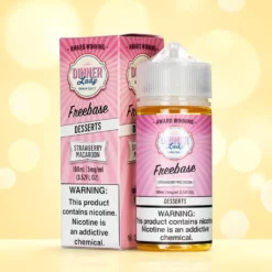 Dinner Lady E-Liquid Strawberry Macaroon 100ml 3mg/6mg 70/30